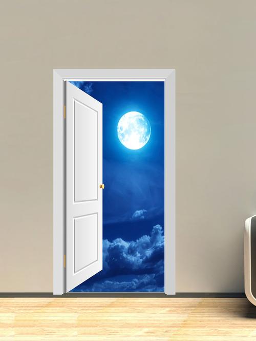 night door view wall sticker - 15065762 - Very Small Image - 1