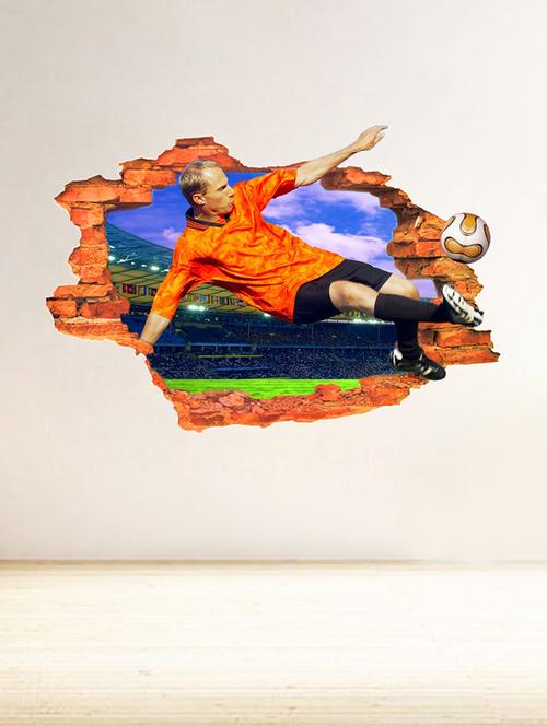 football player 3d wall sticker - 15065894 - Very Small Image - 1