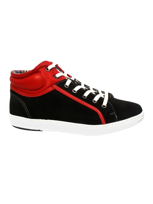 black leatherette lace up sneaker - 15066433 - Very Small Image - 1