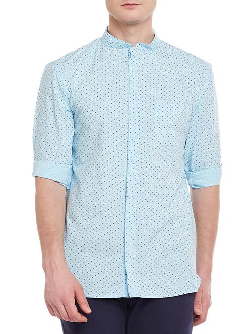 light blue cotton casual shirt - 15066651 - Very Small Image - 1