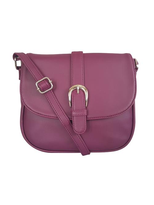 purple leatherette  regular sling bag - 15067519 - Very Small Image - 1