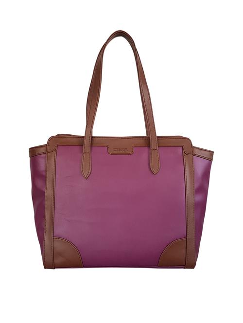 purple leatherette  regular handbag - 15067623 - Very Small Image - 1