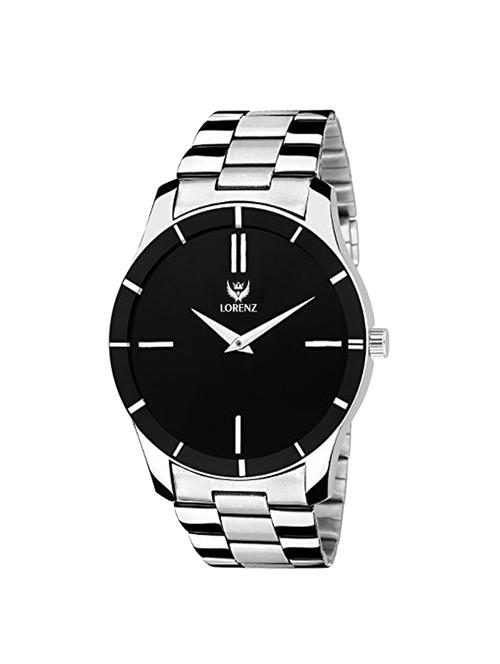 lorenz round black dial men's analog watch - mk-1076a - 15068448 - Very Small Image - 1