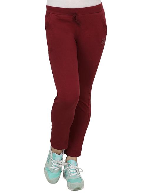 maroon cotton track pant - 15068456 - Very Small Image - 1