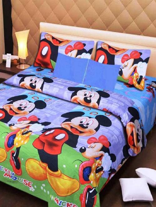 polycotton double bedsheet with 2 pillow covers - 15068673 - Very Small Image - 1