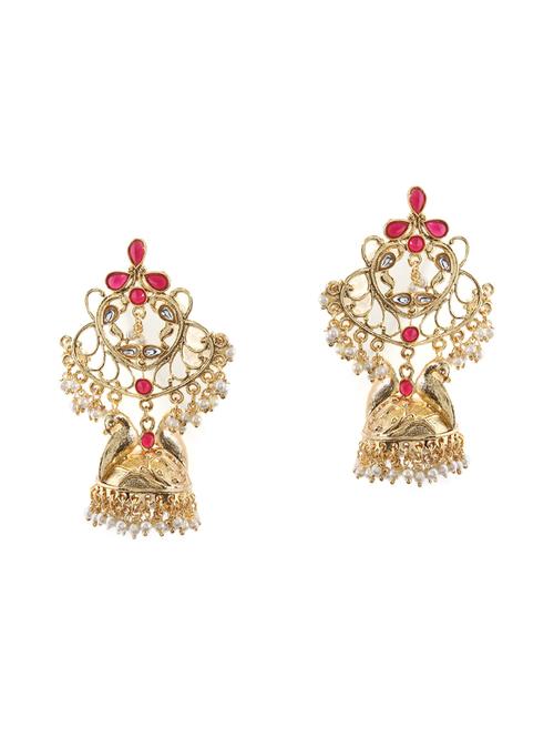 gold  chandballi earring - 15071688 - Very Small Image - 1