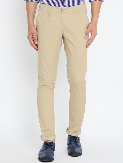 beige cotton chinos - 15072914 - Very Small Image - 1
