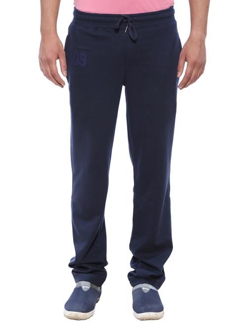 navy blue cotton  full length track pant - 15072996 - Very Small Image - 1