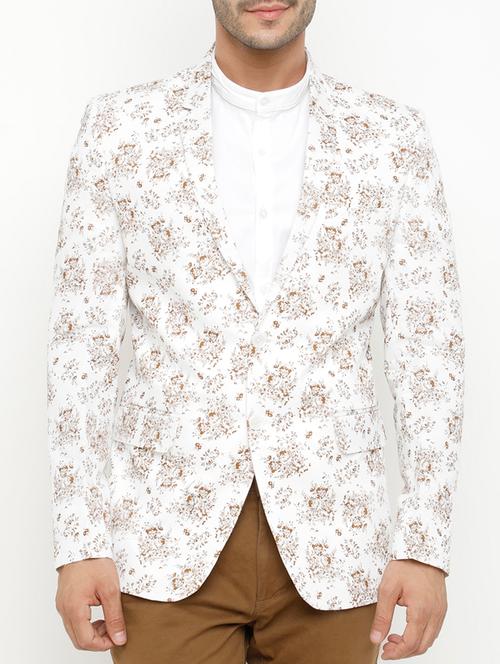 white cotton casual blazer - 15073034 - Very Small Image - 1