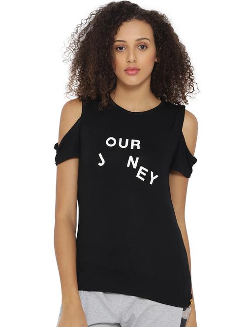 women's chest print round neck t-shirt - 15073063 - Very Small Image - 1