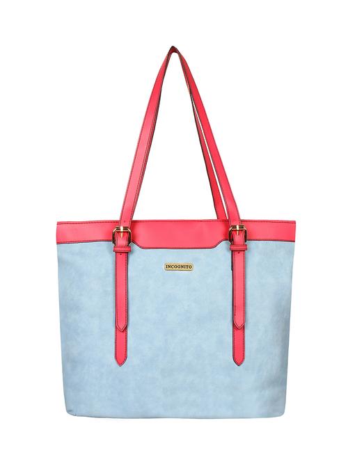 blue leatherette  regular handbag - 15074161 - Very Small Image - 1