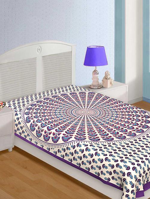 cotton traditional jaipuri single bedsheet - 15074423 - Very Small Image - 1