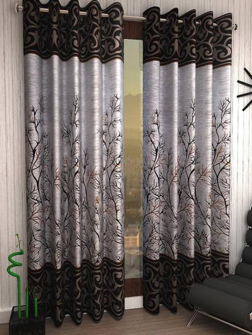 set of 2 polyester door curtains - 15074824 - Very Small Image - 1