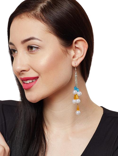 multi colored metal drop earring - 15079550 - Very Small Image - 1