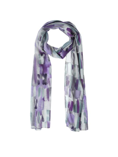 purple viscose scarf - 15080081 - Very Small Image - 1