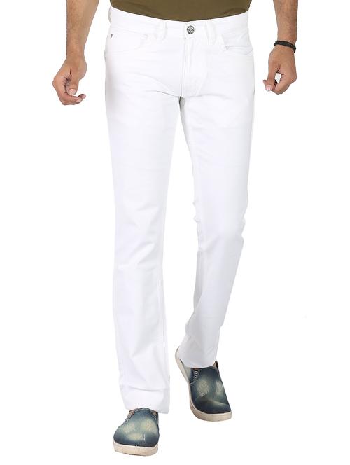 white denim plain jeans - 15080455 - Very Small Image - 1