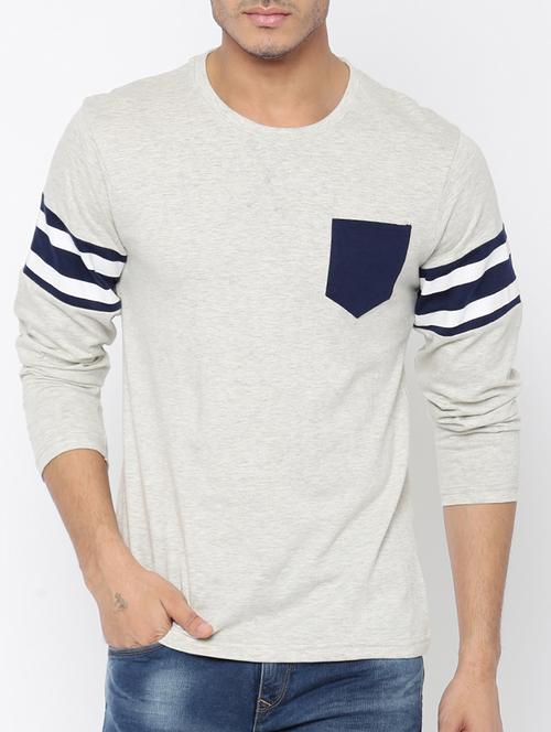 grey cotton pocket t-shirt - 15082894 - Very Small Image - 1