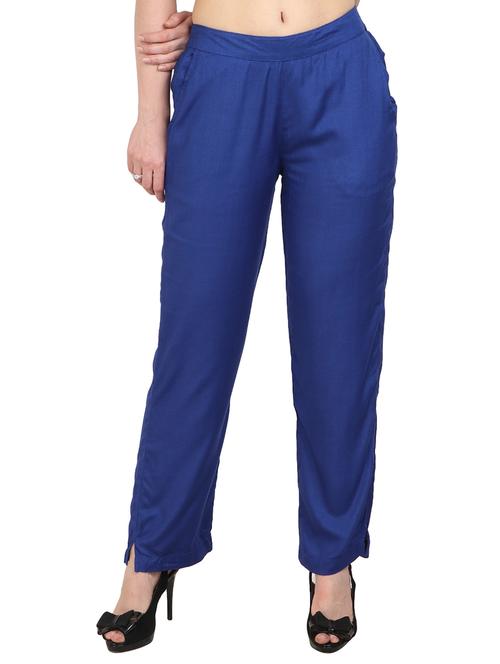 blue rayon palazzo - 15083545 - Very Small Image - 1