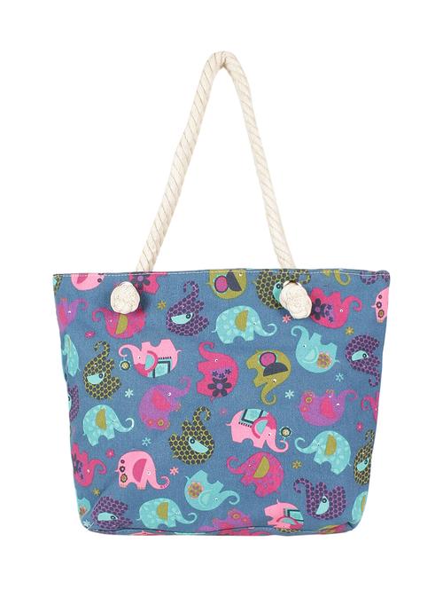 blue canvas handbag - 15083615 - Very Small Image - 1