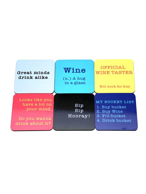 coaster set of 6  wine - 15084148 - Very Small Image - 1