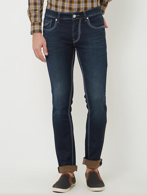 navy blue light washed jeans - 15084282 - Very Small Image - 1