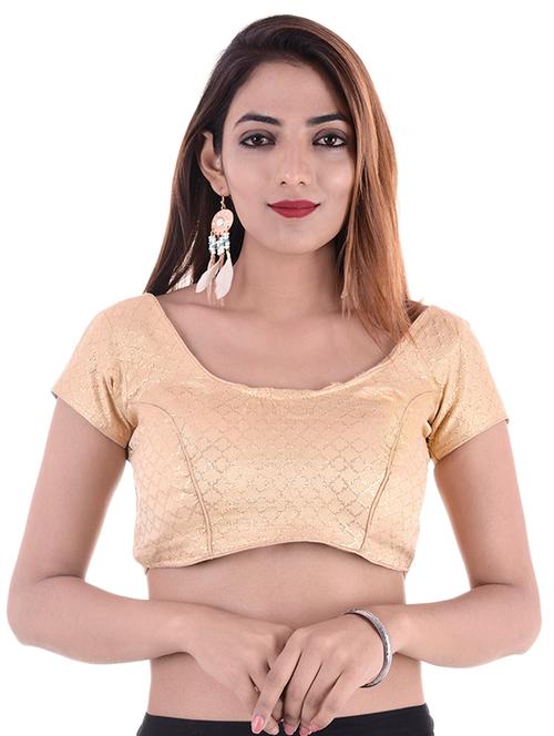 gold silk brocade blouse - 15084769 - Very Small Image - 1