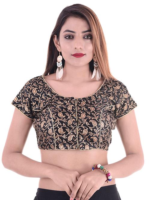 black silk brocade blouse - 15084780 - Very Small Image - 1