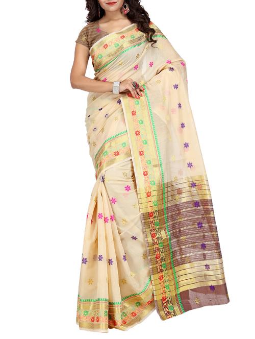 jacquard woven saree - 15086075 - Very Small Image - 1
