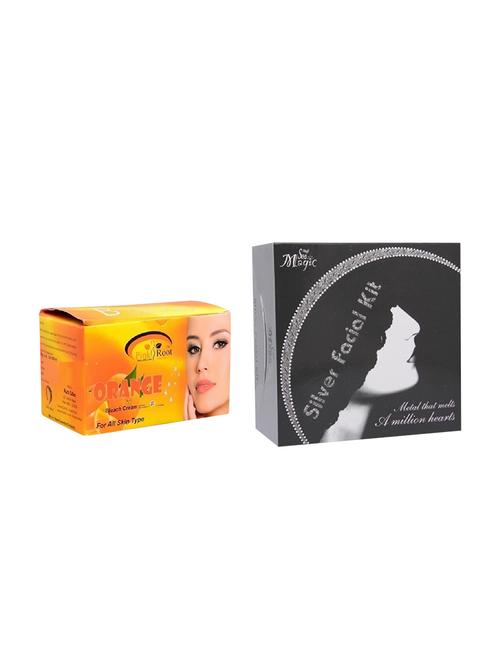 nature's essence silver facial kit 180g, pink root orange bleach 250g - 15087189 - Very Small Image - 1