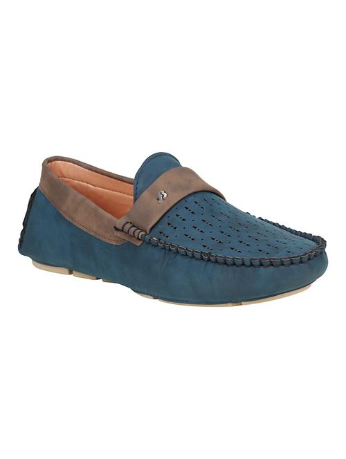 blue leatherette slip on loafer - 15087705 - Very Small Image - 1