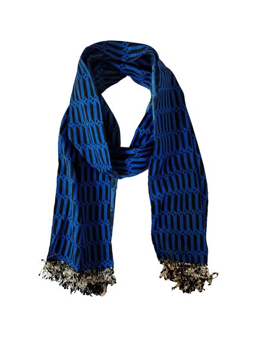 blue wool scarf - 15088099 - Very Small Image - 1