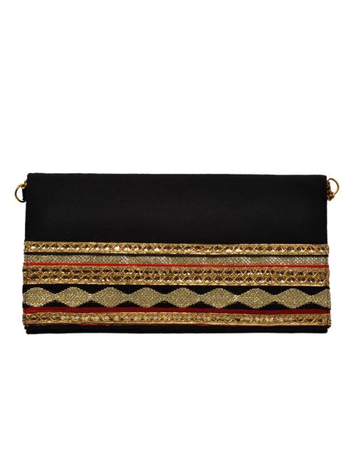 gold canvas regular clutch - 15090573 - Very Small Image - 1