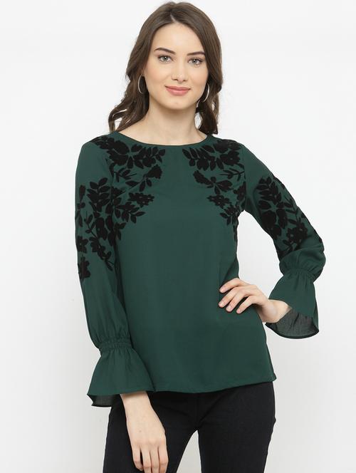 boat neck floral top  - 15093436 - Very Small Image - 1