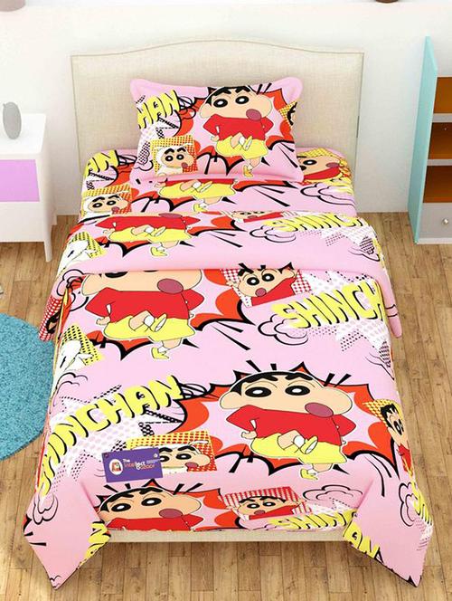 100% cotton shin-chan cartoon single bedshee with 1 pillow cover - 15095448 - Very Small Image - 1