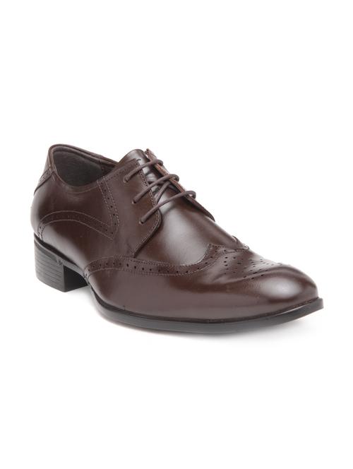 brown leather laceup brouges - 15098541 - Very Small Image - 1