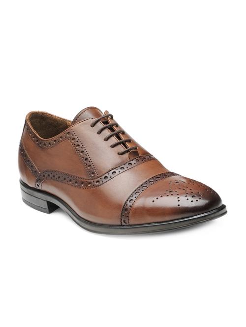 brown leather laceup brouges - 15098601 - Very Small Image - 1