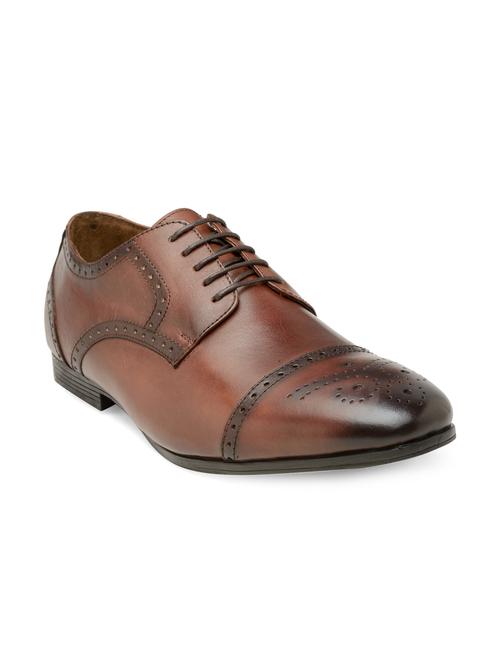 brown leather lace-up derbys - 15098654 - Very Small Image - 1