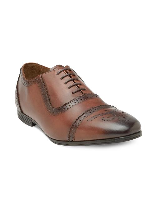 brown leather laceup brouges - 15098674 - Very Small Image - 1