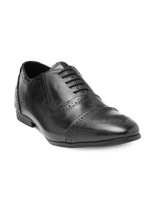 black leather laceup brouges - 15098679 - Very Small Image - 1