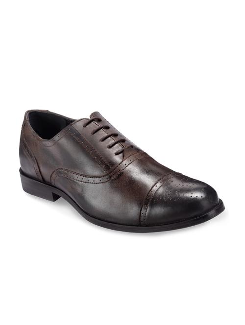 brown leather laceup brouges - 15098709 - Very Small Image - 1