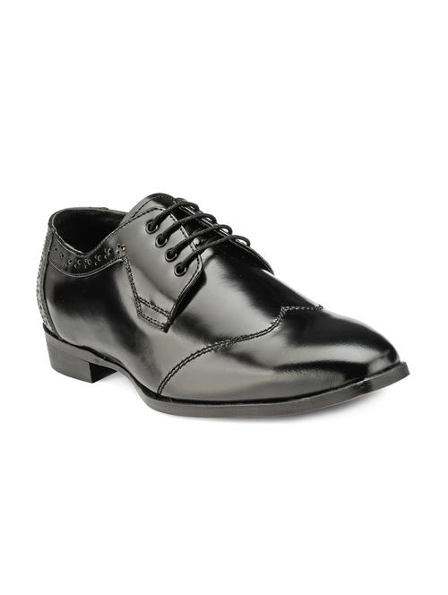 black leather laceup derbies - 15098888 - Very Small Image - 1