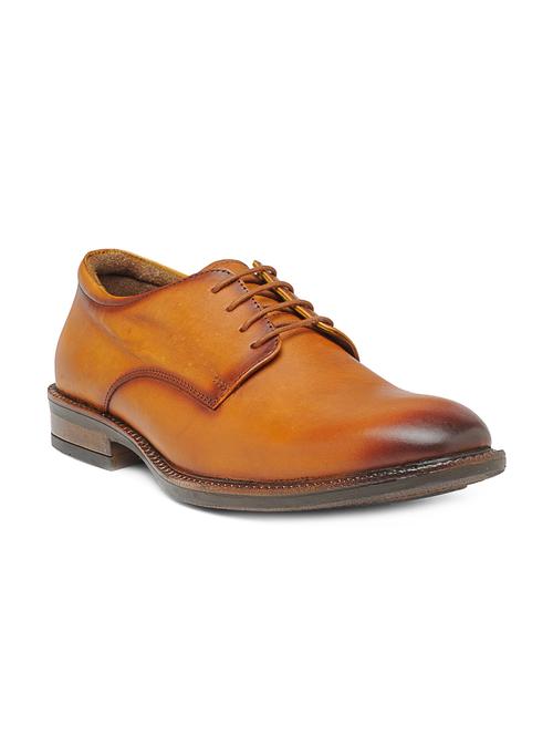 tan leather laceup derbies - 15098997 - Very Small Image - 1