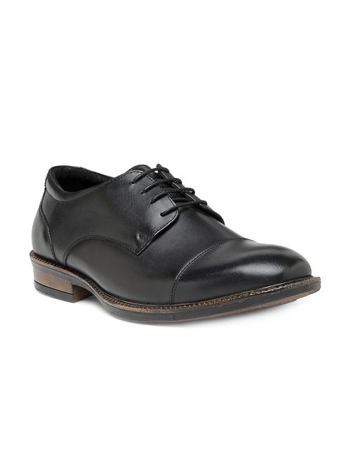 black leather laceup derbies - 15099002 - Very Small Image - 1