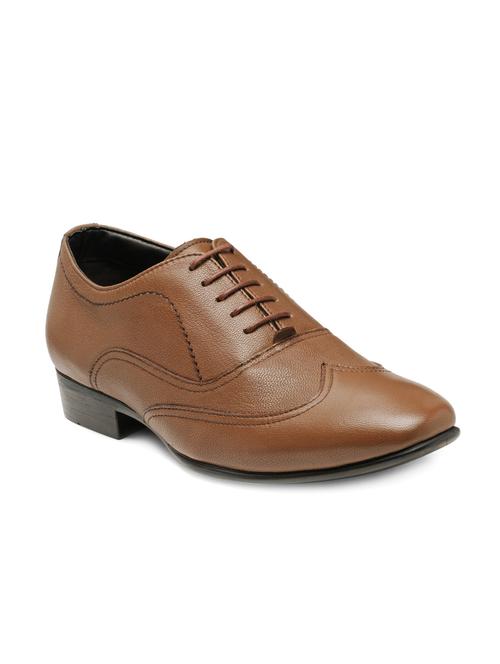 tan leather laceup oxfords - 15099122 - Very Small Image - 1