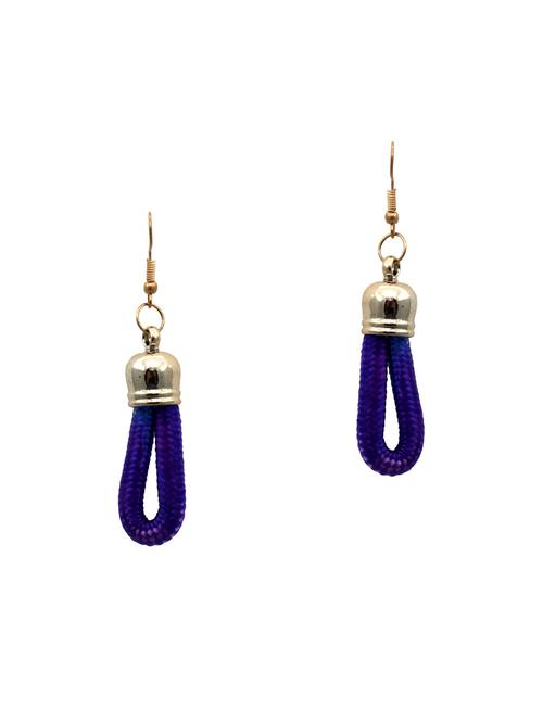 blue cotton drop earring - 15099594 - Very Small Image - 1