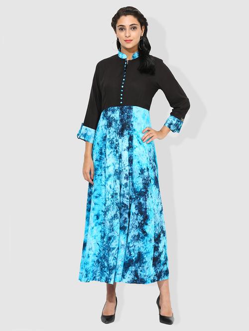 abstract flared kurta - 15101253 - Very Small Image - 1