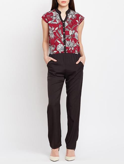 mandarin neck full leg jumpsuit  - 15104195 - Very Small Image - 1