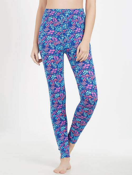 blue printed cotton leggings - 15106142 - Very Small Image - 1