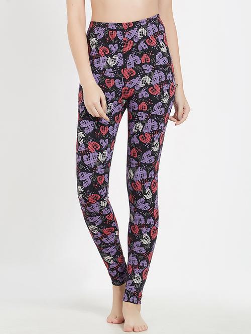 black printed cotton leggings - 15106143 - Very Small Image - 1
