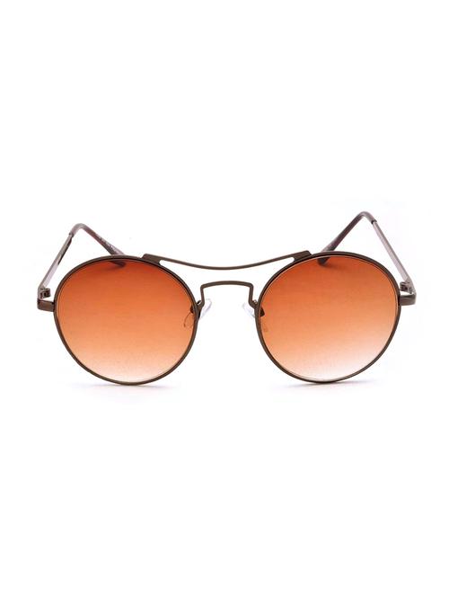 stacle sleek shiny metal frame round unisex sunglasses (st8827|55|brown) - 15107822 - Very Small Image - 1